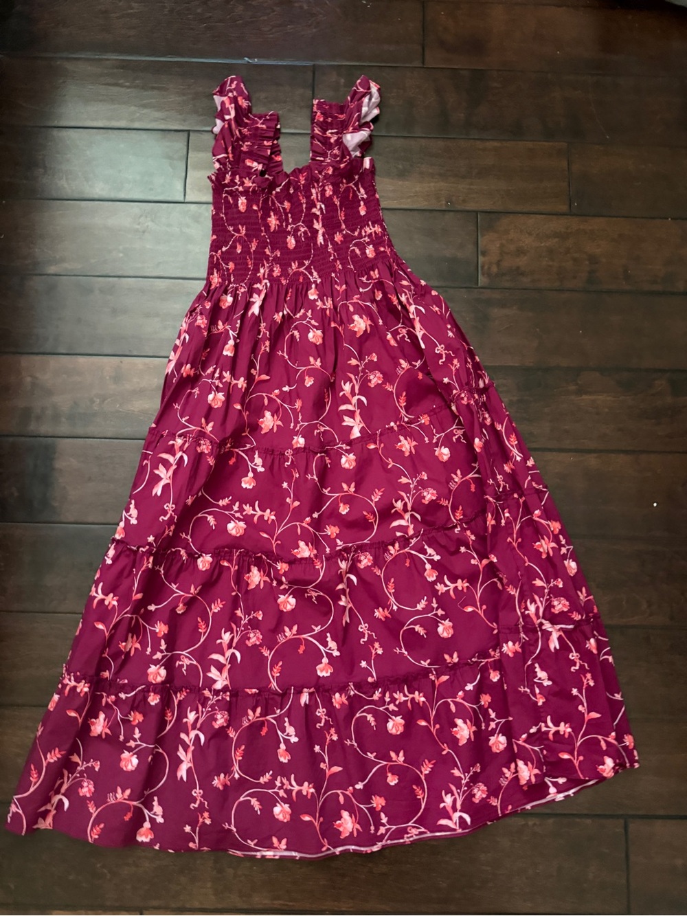 Hill House Home Ellie Nap Dress Burgundy Floral